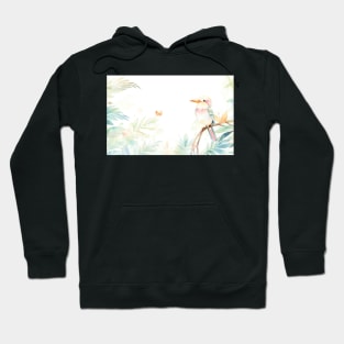 Whimsical and Cute Watercolor Bird Hoodie